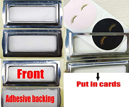 Self Adhesive Metal Bookplates for Books Cards 10Pcs Horizontal Clip Label