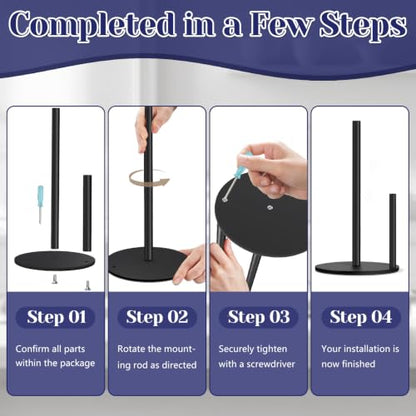 Black Paper Towel Holder, Countertop Paper Towel (Black-02) - color: Black-02