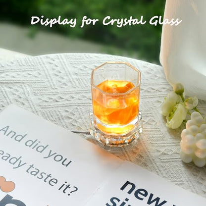 IFOLAINA Crystal LED Light Base Multicolor Changing Pedestal - color: O-Clear-7 Lighting Modes