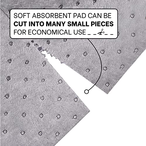 ATERET Oil Mat I Extra Strength Sorbent Lightweight Dimpled Bonded Absorbent Pad I 16" x 18" I 200 Universal Absorbing Pads I Grey (5 Pack) - size: 5 Pack (Bag of 200)