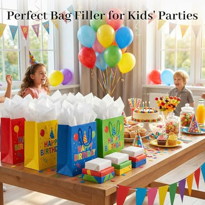 Koogel 330 Sheets White Tissue Paper, 14 X 10 inches Tissue Paper Bulk - color: White