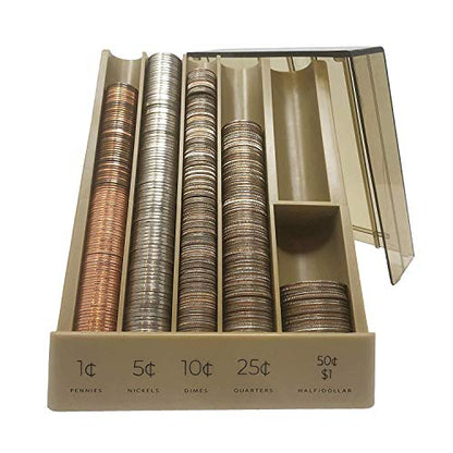 Nadex Vertical Coin Holder Pro - Coin Sorting Organizer Sorts Coins in Columns, Great for Bank Tellers, Making Change and Storing Coins