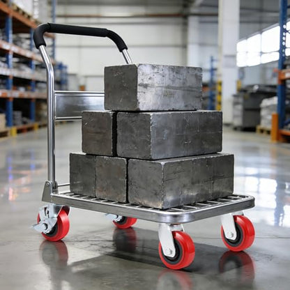 5 Inch Heavy Duty Caster Wheels Set of 4，Load 4000Lbs(2Side Brake&2Swivel) - color: 2Side Brake & 2 Swivel, size: 5 inch