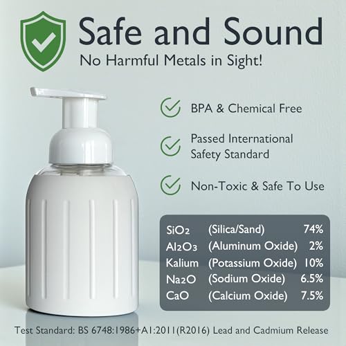 Foaming Glass Hand Soap Dispenser Pump Stone 8oz - color: Stone