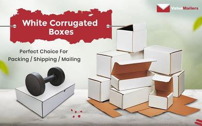 White Shipping Boxes 6x6x6 Heavy Duty, Lightweight, 6"L X 6"W X 6"H Foldable Corrugated Cardboard Mailer Boxes for Packaging Small Business Mailings Gifts Promotions Crafts Moving Box 50 Pack