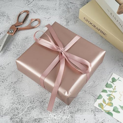 MAYREEL Dusty Rose Satin Ribbon 1/2 Inch Double Faced 50 Yards Thin - color: Dusty Rose, size: 1/2 Inch
