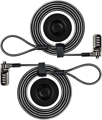 Laptop Cable Lock 4 Digital Combination Lock Security Computer Cable Lock Anti Theft Combination Lock Compatible for Tablet Laptop (2 Packs) - size: 2 Packs