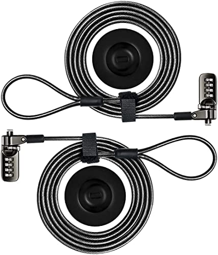 Laptop Cable Lock 4 Digital Combination Lock Security Computer Cable Lock Anti Theft Combination Lock Compatible for Tablet Laptop (2 Packs) - size: 2 Packs