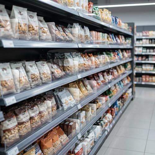 10pcs Pet Shelf Dividers for Store Storage Rack, L-Shaped Side Separator Boards 20x3x6cm, Supermarket Commodity Classification Organizers for Retail Shelves