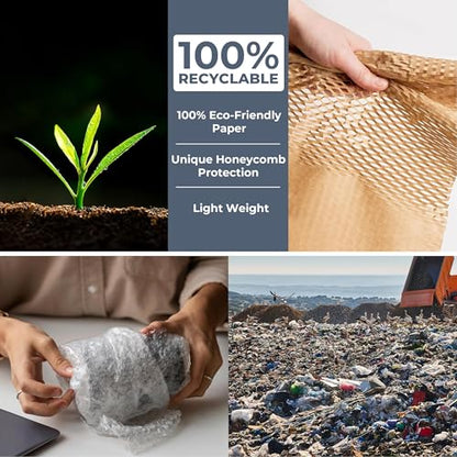 Honeycomb Packing Paper Wrap 15"x360ft for Packing Shipping Moving Supplies - size: 15"x360'