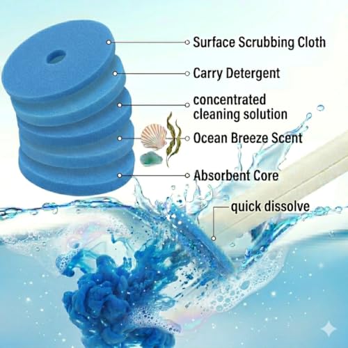 CiLoN Disposable Toilet Brush, Toilet Wand Cleaning System, Bowl Scrubber