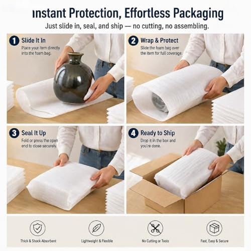 10Pcs 30x40inch Foam Pouches,Multi-size Extra Large Foam Pouches. - size: 30x40inch 0.5MM