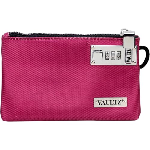 Vaultz Locking Accessories Pouch, 7 x 10 Inches, Berry Color - color: Berry, size: 7x10
