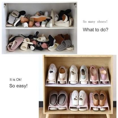 4 Pack Shoe Dividers for Shelves, Fits US Women's Sizes 8.5 and Under