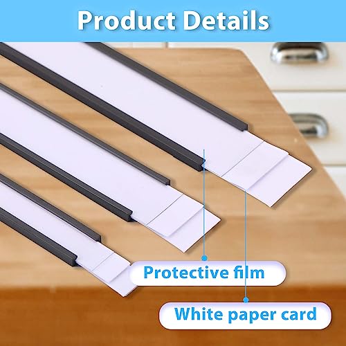 C Channel Magnetic Labels Holders 30 Pack 0.75''x 6'' for Metal Racks - size: 0.75 x 6 Inch