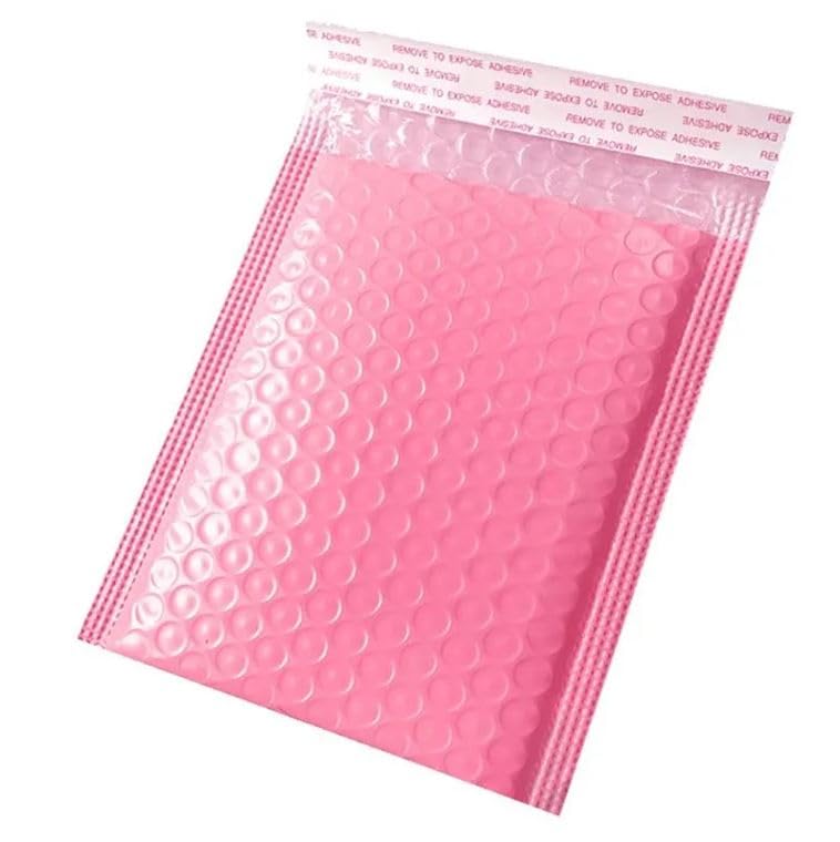 Water Resistant Bubble Envelope Mailers [10 Pack] 6 inch x 9 inch #0 Pink Poly Padded Shipping Envelopes Self Sealing Cushioned Packaging Bags