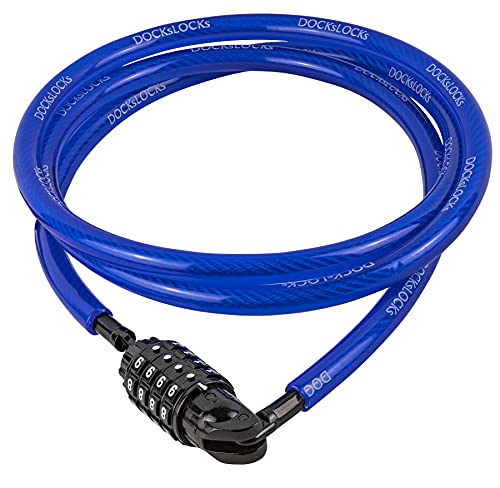 DocksLocks Weatherproof Straight Security Combination Bike Cable Lock, 25ft - size: 25ft