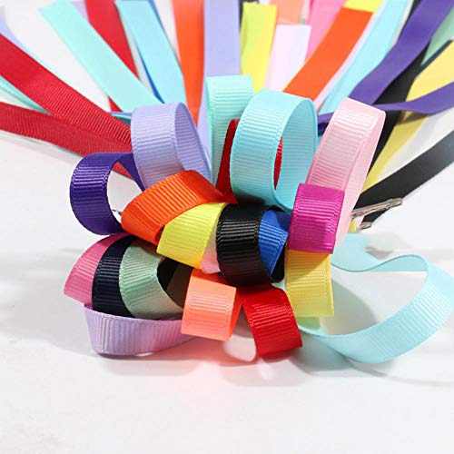 LIUYAXI Grosgrain Ribbon Set, 3/8 Inches 100 Yards (20 Colors x 5yards) - size: 3/8 inch