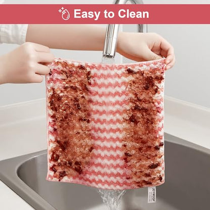 JOYMOOP Microfiber Cleaning Cloth, 5 Piece Set, Medium, Multi Color - color: F