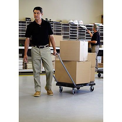 Rubbermaid Commercial Products Triple Trolley Folding Handle Dolly/Cart/Platform Truck with wheels, 500 lbs Capacity, for Moving/Warehouse/Office - style: 500 lb. Capacity, 5" Casters