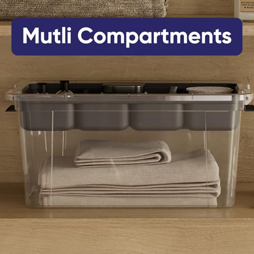 Superio Storage Container Organizing Bin with Removable Tray Deep Plastic Tools, Sewing, Crafts Box, 8.75 Qt. - size: Small 8.7 Qt. X Deep