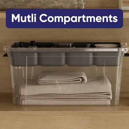 Superio Storage Container Organizing Bin with Removable Tray Deep Plastic Tools, Sewing, Crafts Box, 8.75 Qt. - size: Small 8.7 Qt. X Deep