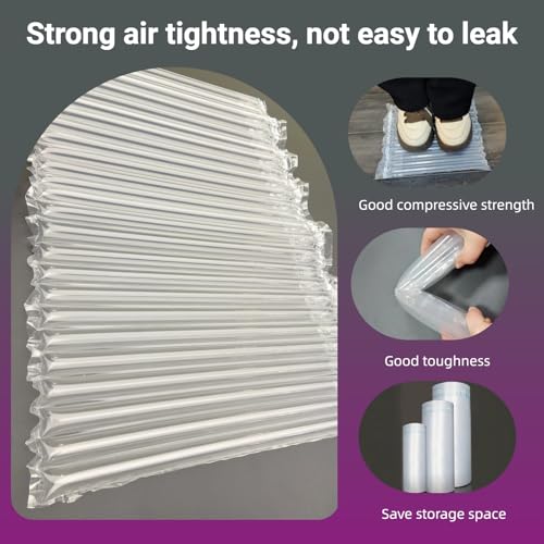 Large Bubble Cushion Wrap for Packing Fragile Items Inflatable Air Pillows for Shipping, Heavy Duty Reusable Eco-Friendly Packing Materials Moving Supplies for Bottles, TV, 11.8" x 131' - size: 11.8in*131.2ft