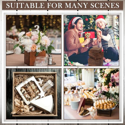 Barydat 6 Pcs Wood Display Risers Stackable Stand Box