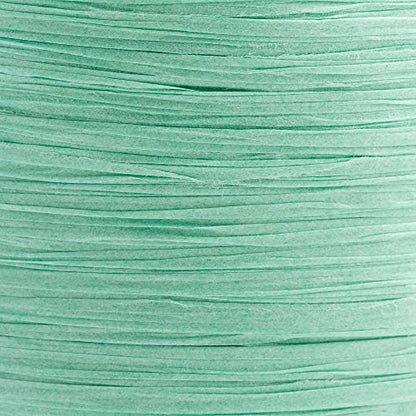 Italian Options Paper Raffia Ribbon 7mm x 100M - Aquamarine - color: Aquamarine