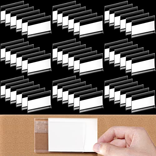 Cindeer 72 Pcs Clear Plastic Adhesive Shelf Label Holders,2.4 x 1.6 Inch - size: 2.4 x 1.6 Inch