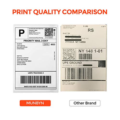 MUNBYN 4"x6" Thermal Shipping Labels, 880 PCs/4 Rolls(220 Pcs per Roll) - style: 220*4 Labels