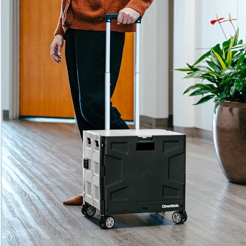 Wheeled Trolley Crate - 35L (4 Wheels) - Black/Cream [Cool Gray 1C] - size: 35L - 4 Wheels