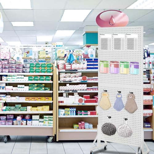 Eastern Tree 30 Packs 6" Metal Pegboard Hooks, Standard Hooks is Fit to Pegboard Display and Pegboard Panels, White - size: 6 Inch