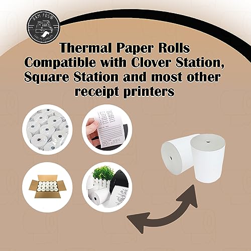BAM POS Thermal Receipt Paper Rolls 3-1/8"x190' BPA Free (30 Rolls)