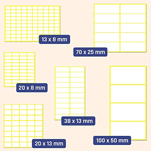 1000 Pack, 0.5" x 0.75" - White Labels Stickers for Writing, Price Stickers - size: 0.5" x 0.75" | 1000 Labels