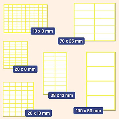 1000 Pack, 0.5" x 0.75" - White Labels Stickers for Writing, Price Stickers - size: 0.5" x 0.75" | 1000 Labels