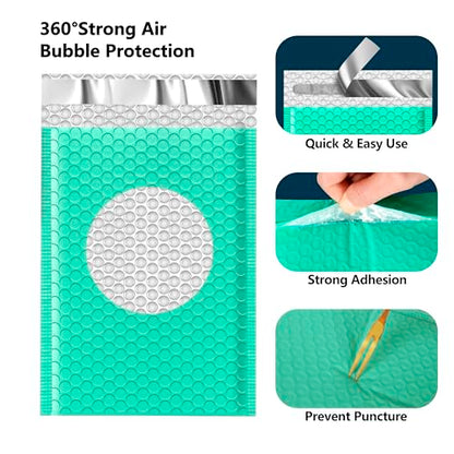 JinRuiKJ Bubble Mailers 6x10" 25 Pack, Padded Envelopes, Strong Adhesion Padded Mailers, Cushioning Padded Shipping Envelopes for Jewelry, Makeup - Green - color: Green, size: 6x10" 25Pcs