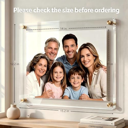 Kalami 11x14 Acrylic Wall Mount Picture Frame Self Adhesive - size: 11 x 14 in