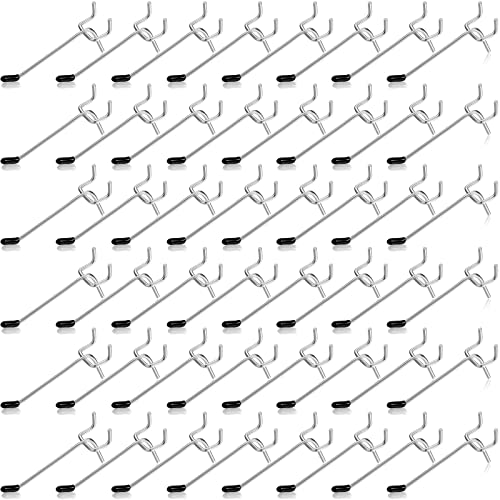 Moxweyeni 4 Inch 100 Pcs Pegboard Hooks Peg Board Stainless Steel Hangers - size: 4 Inch