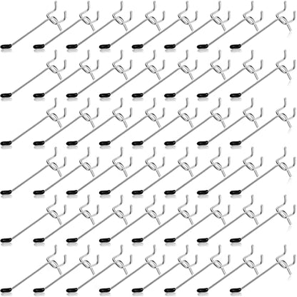 Moxweyeni 4 Inch 100 Pcs Pegboard Hooks Peg Board Stainless Steel Hangers - size: 4 Inch