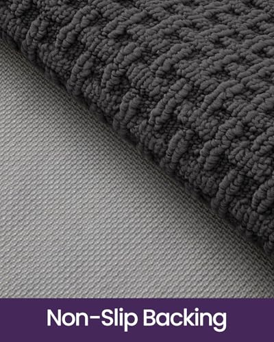 DEXI Hallway Runner Rug 24x72, Non Slip Runner Rugs Washable, Dark Grey - color: Dark Grey, size: 24'' x 72''(Runner)