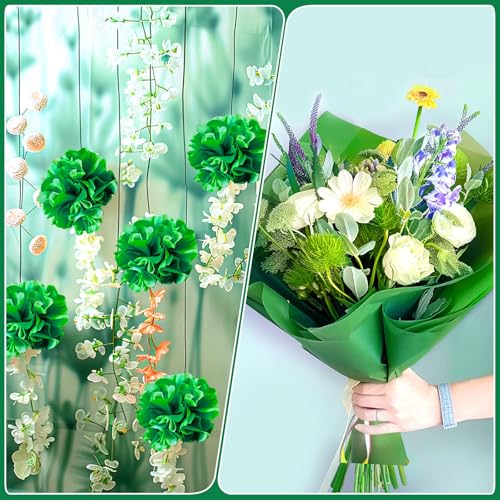 woric 160 Sheets Green Tissue Paper for Gift Bags 20 X 14 Inches - color: Green