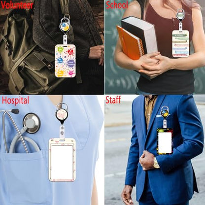 Black Cool Detachable Badge Holder Lanyard with Retractable Badge Reel Clip Cute Keychain for Women Men Teens Teachers Kids for ID Badge Keys Preppy School ID Holder Reel Lanyard, Inspirational Quotes - color: Detach Black Quote