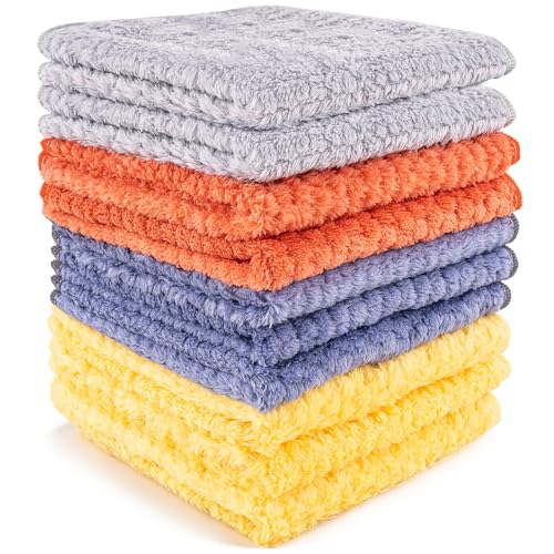 Microfiber Cleaning Cloths 12" x 12": 10pcs Reusable lint-Free Rags