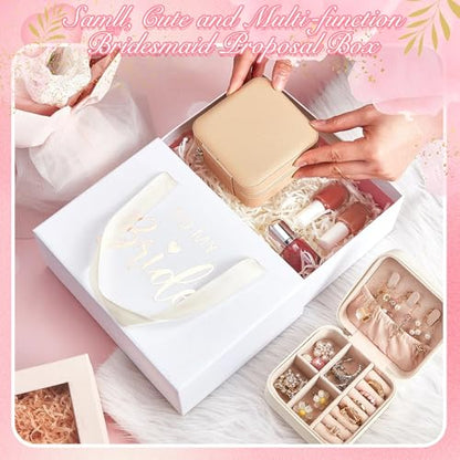 Taiyin 6/12/50 Pcs Travel Jewelry Case Bulk - color: Beige