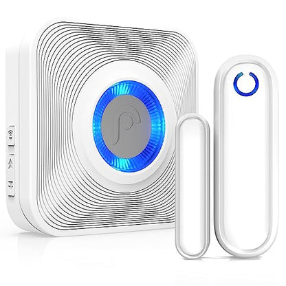 Fosmon WaveLink Wireless Doorbell Chime, 500ft Range, 1 Receiver 1 Sensor - style: 1 Receiver + 1 Door Sensor Transmitter