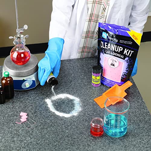 PIG Chemical Cleanup Kit - for Small Laboratory Spills - 9.25" L x 4" W x 13" H - PM50002