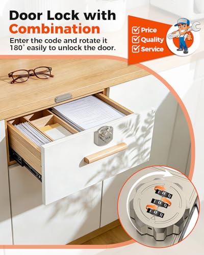 Combination Cabinet Lock, Keyless Code Lock, Nickel, 2 Pack - color: Nickel-2PCS