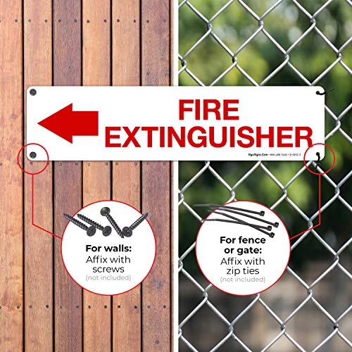 Fire Extinguisher Sign, Fire Safety Sign, (SI-5832) - size: 3x12 2 PK