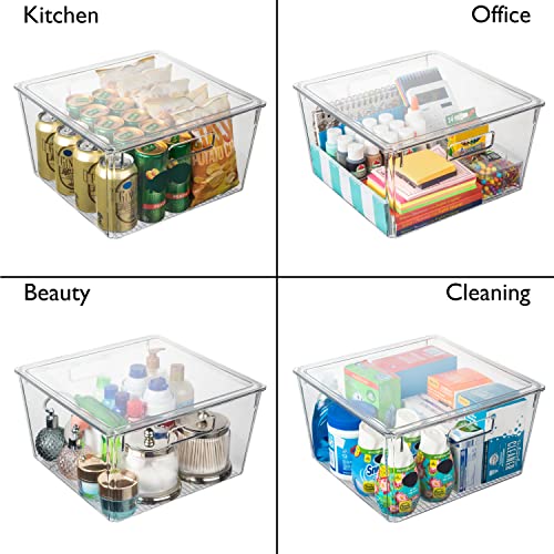 ClearSpace Plastic Storage Bins with Lids, Pantry Organizer, XL, 8 Pack - size: 8 Pack XL